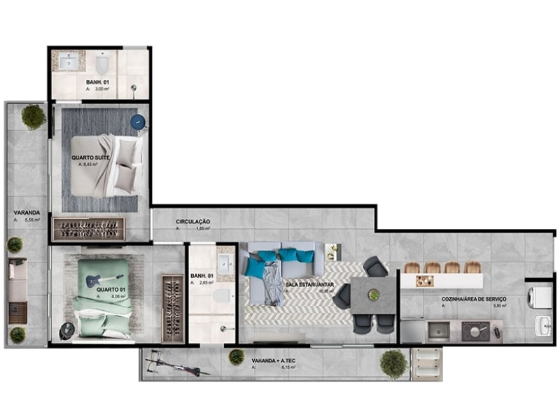 Apartamento, 3 quartos, 95 m² - Foto 11