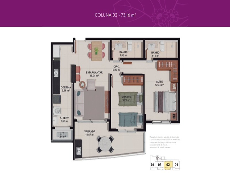 Apartamento, 2 quartos, 73 m² - Foto 7