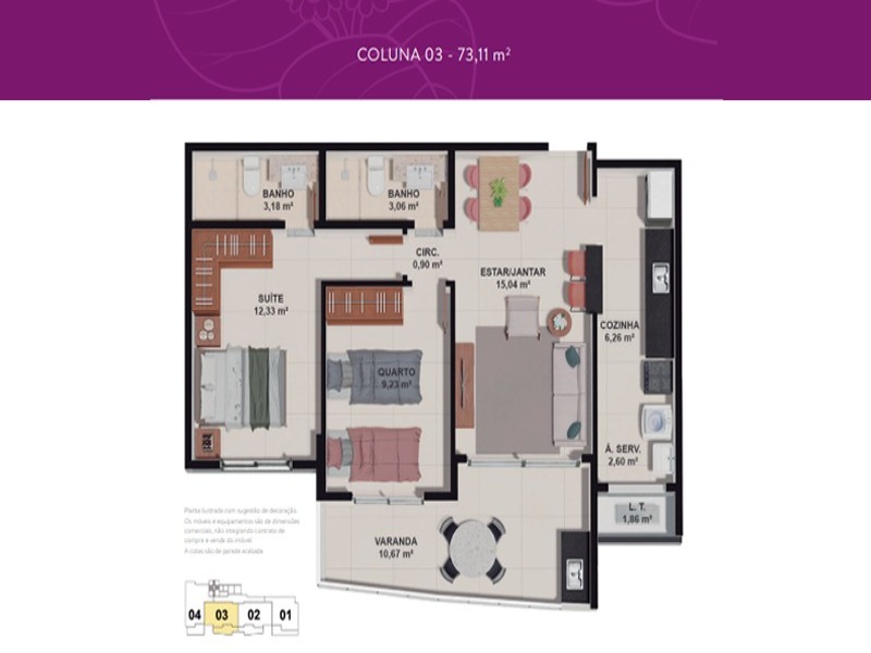 Apartamento, 2 quartos, 73 m² - Foto 8