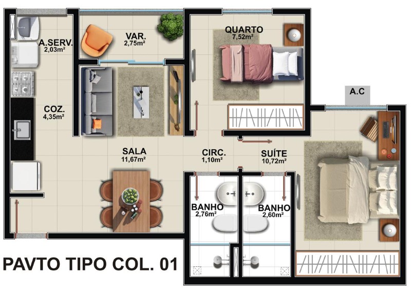 Apartamento, 2 quartos, 52 m² - Foto 30