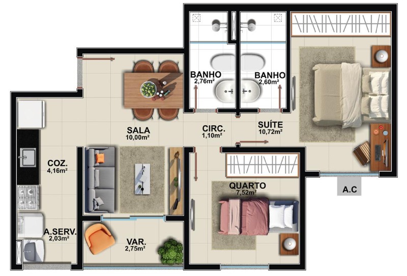 Apartamento, 2 quartos, 52 m² - Foto 31