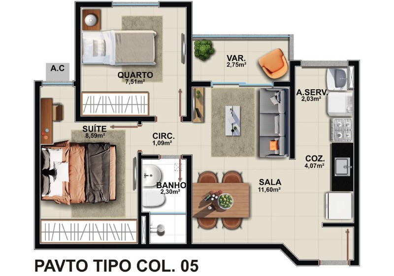 Apartamento, 2 quartos, 52 m² - Foto 36