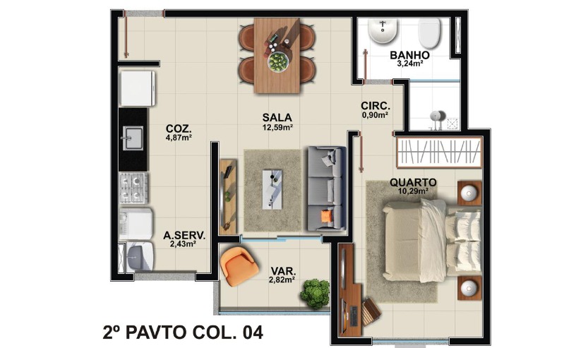 Apartamento, 2 quartos, 52 m² - Foto 38