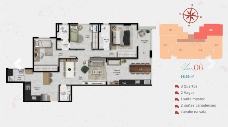 Apartamento, 3 quartos, 98 m² - Foto 12