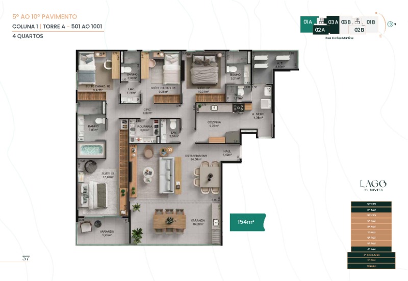 Apartamento, 4 quartos, 154 m² - Foto 22