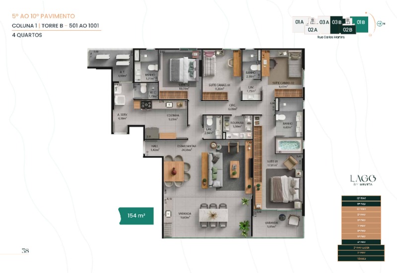 Apartamento, 4 quartos, 154 m² - Foto 23