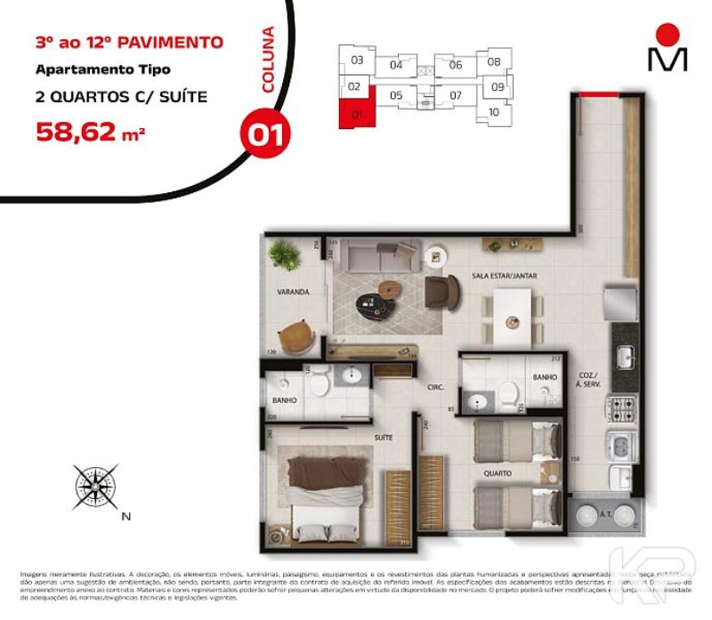 Apartamento, 2 quartos, 52 m² - Foto 5