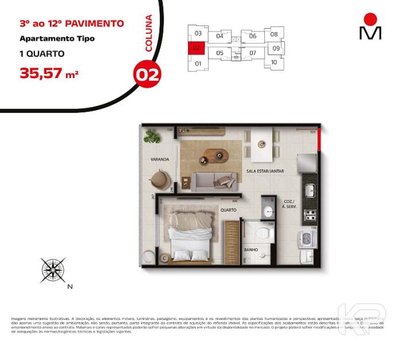 Apartamento, 2 quartos, 52 m² - Foto 7