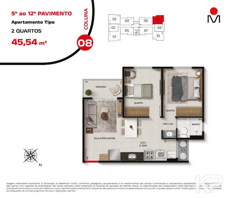 Apartamento, 2 quartos, 52 m² - Foto 9