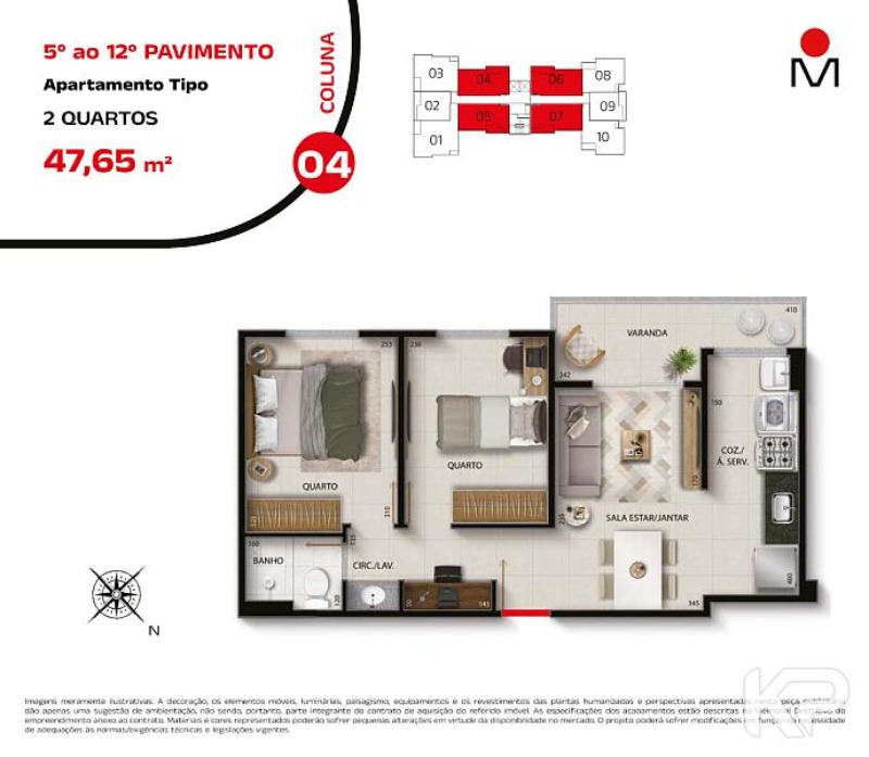 Apartamento, 2 quartos, 52 m² - Foto 10