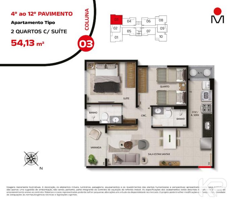 Apartamento, 2 quartos, 52 m² - Foto 11
