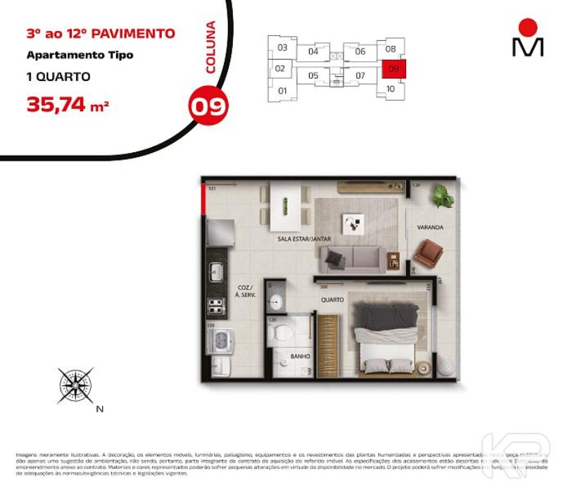 Apartamento, 2 quartos, 52 m² - Foto 12