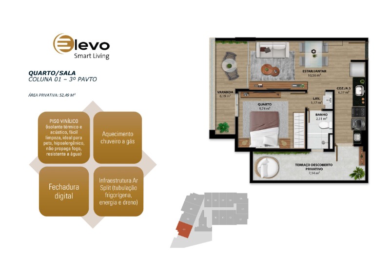 Apartamento, 1 quarto, 31 m² - Foto 10
