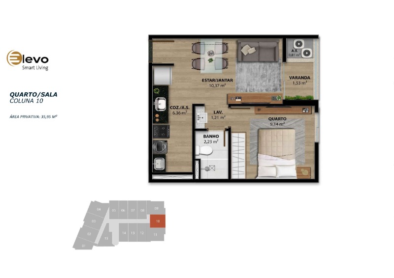 Apartamento, 1 quarto, 31 m² - Foto 18