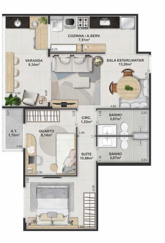 Apartamento, 2 quartos, 67 m² - Foto 38