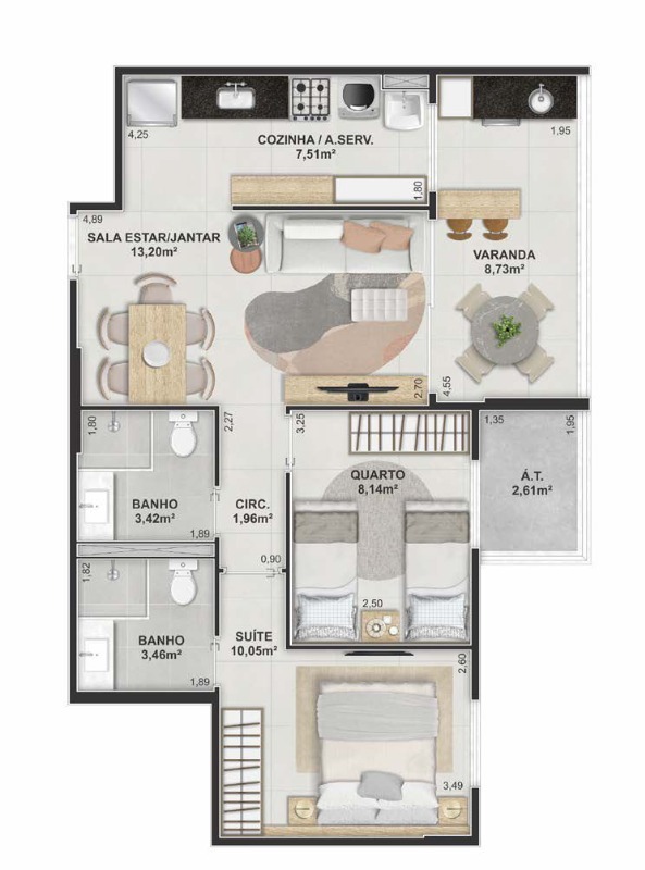 Apartamento, 2 quartos, 67 m² - Foto 42