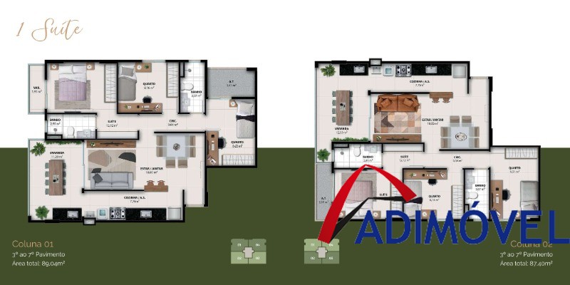 Apartamento, 3 quartos, 89 m² - Foto 7