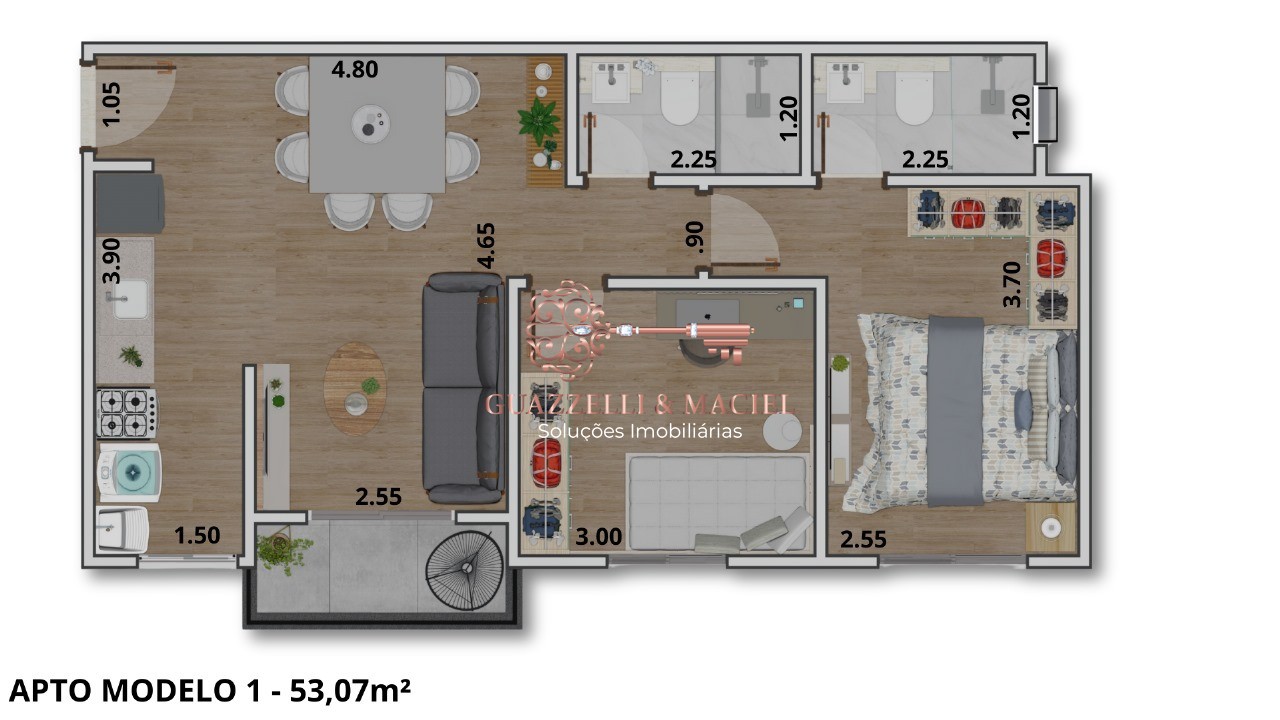 Apartamento em JARDIM RENE, SÃO ROQUE - Apartamento à venda em São Roque-SP, no Jardim Rene: 2 quartos, 1 suíte, sala, banheiro, 1 vaga de garagem. ROOF TOP. Financiamento. - Foto 2