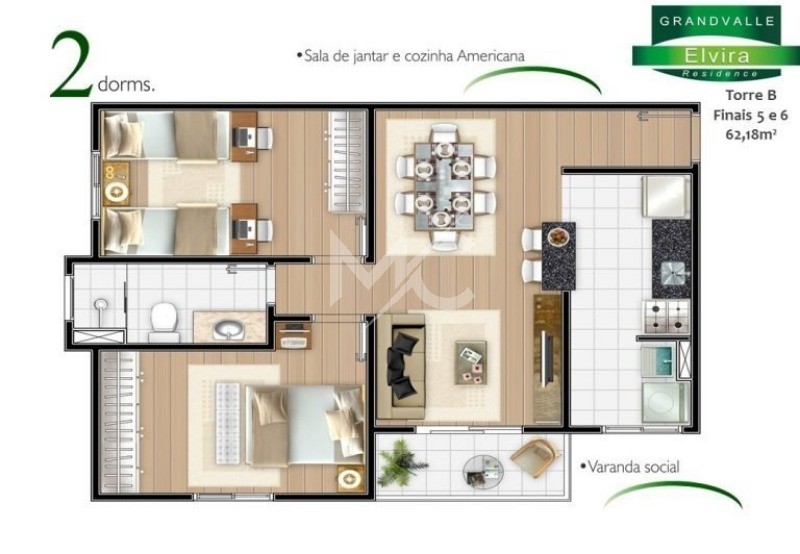Apartamento, 2 quartos, 62 m² - Foto 13
