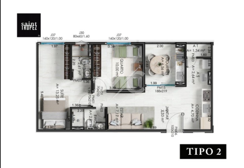 Apartamento, 2 quartos, 65 m² - Foto 13