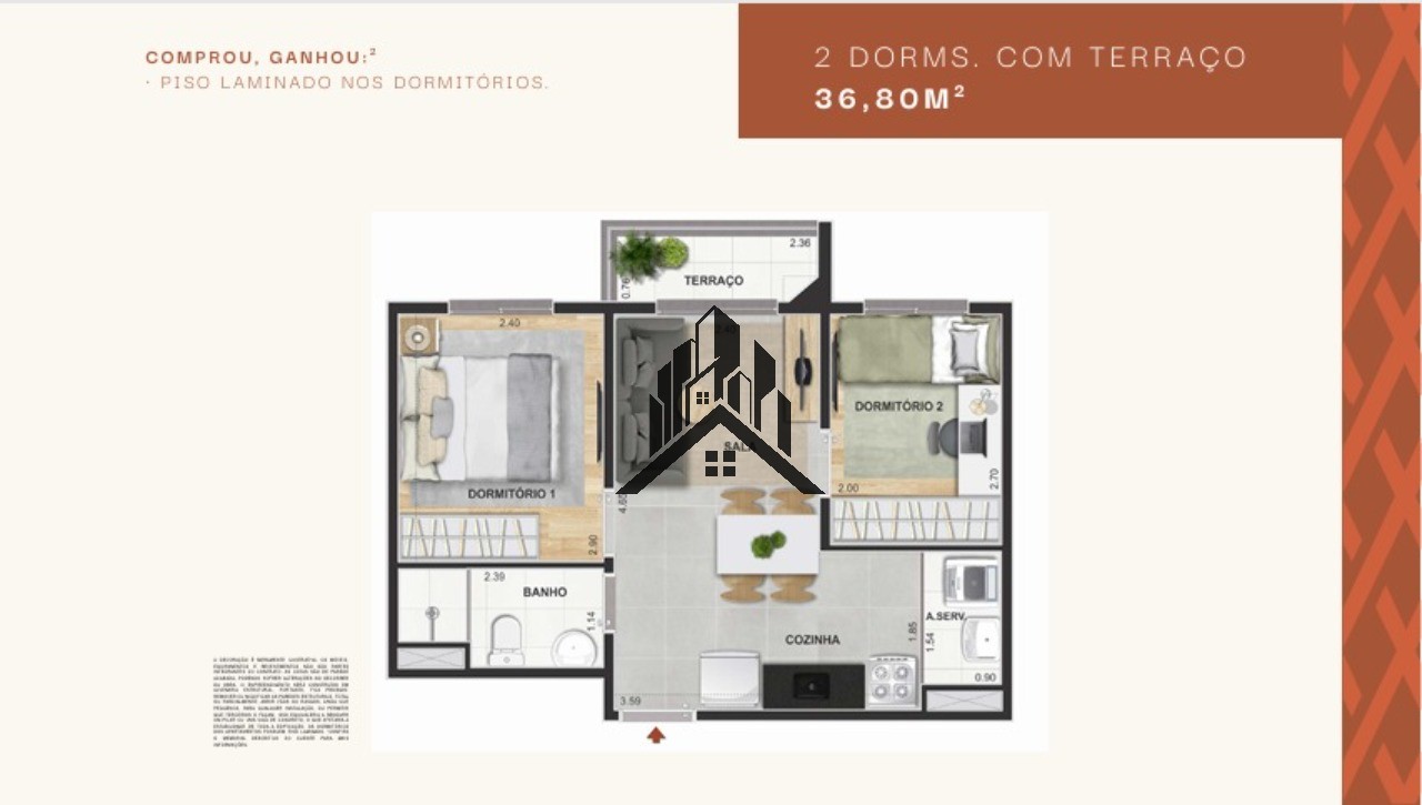 Apartamento, 2 quartos, 32 m² - Foto 12