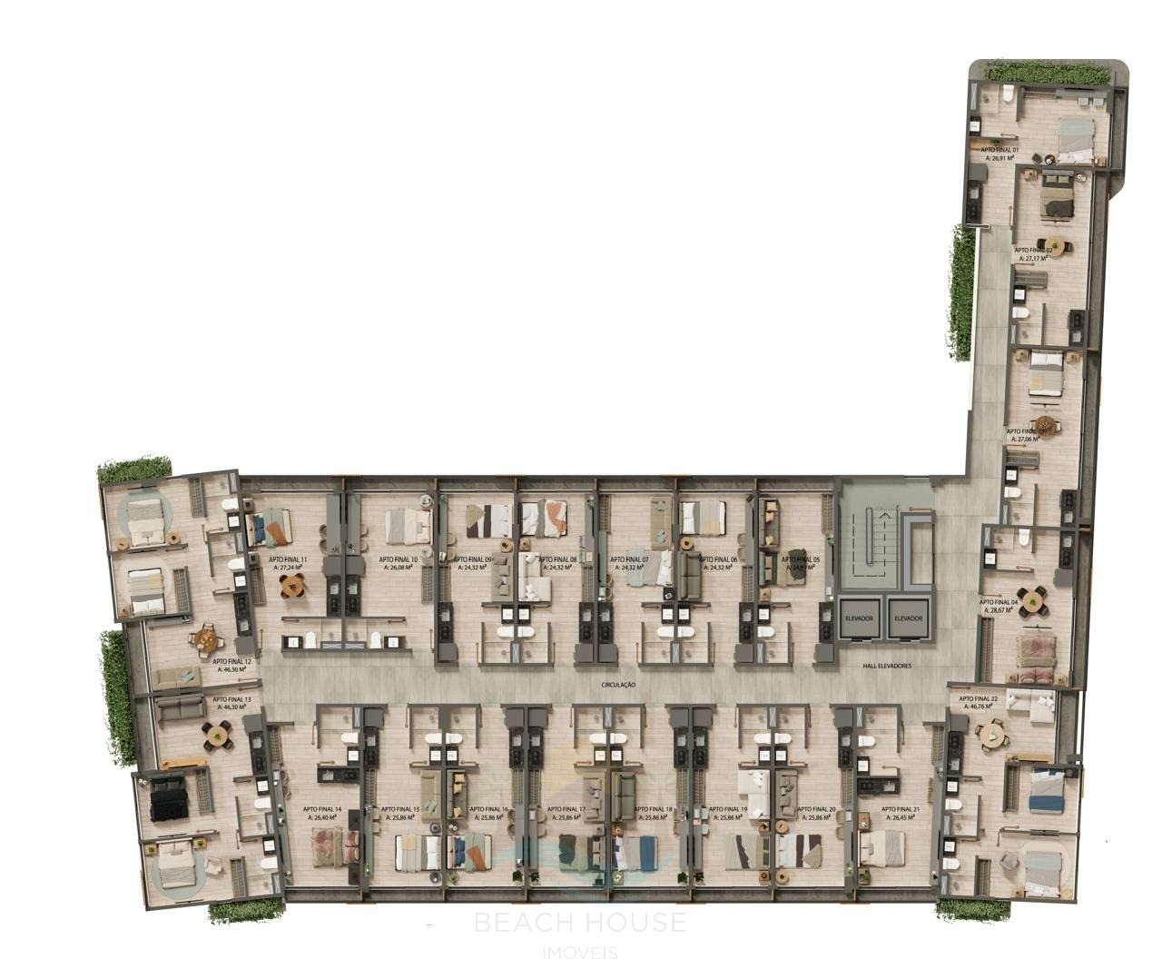 Apartamento, 1 quarto, 26 m² - Foto 22