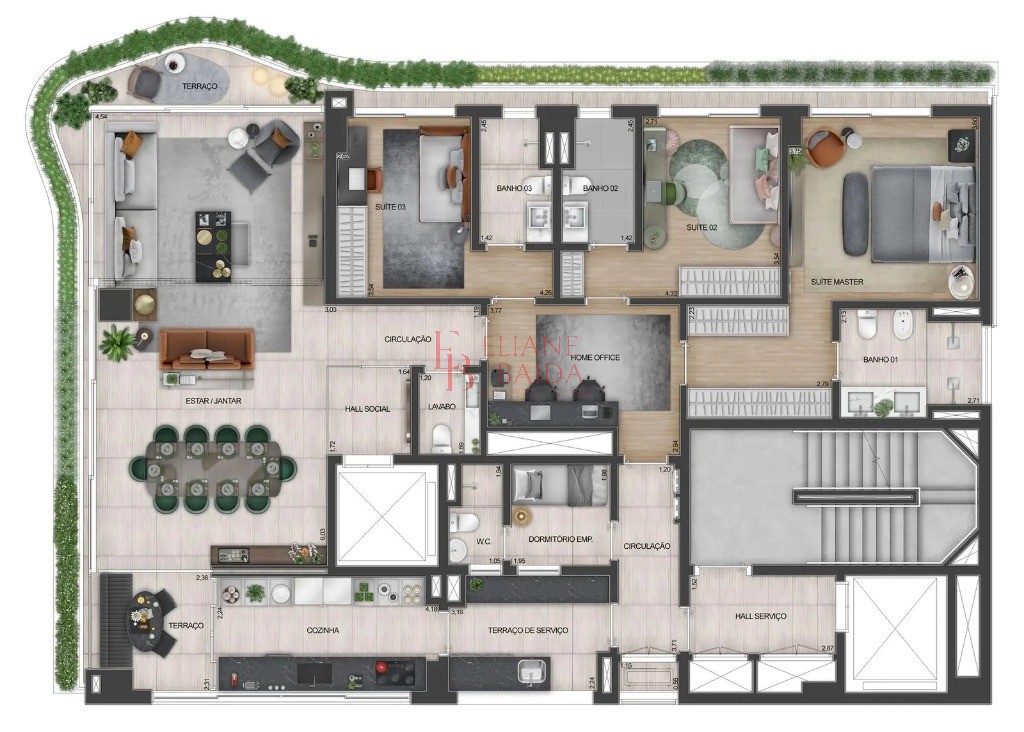 Apartamento, 3 quartos, 201 m² - Foto 1