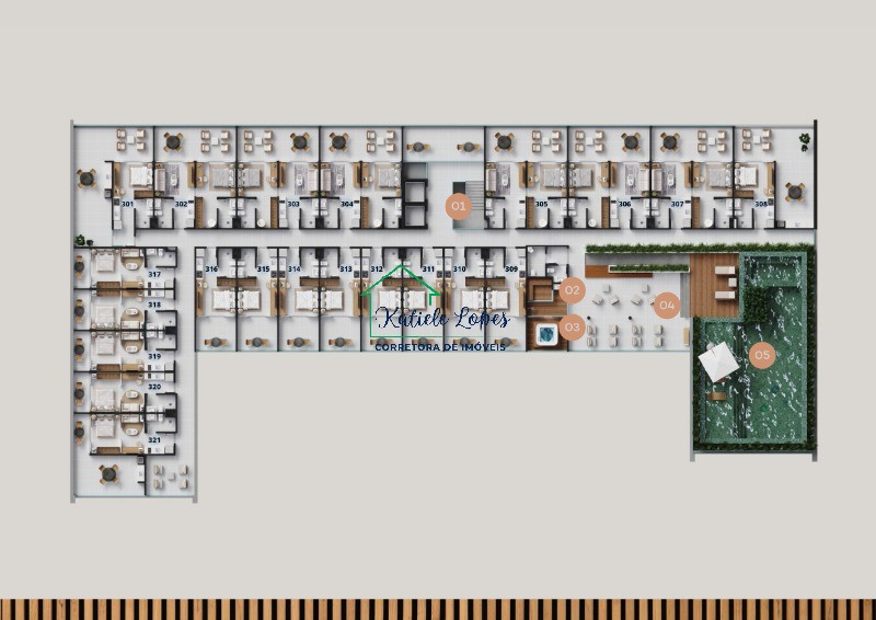 Flat/Apart Hotel, 1 quarto, 34 m² - Foto 16