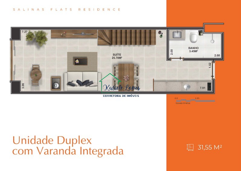 Flat/Apart Hotel, 1 quarto, 45 m² - Foto 41