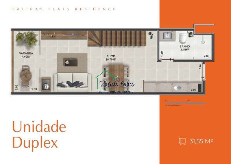 Flat/Apart Hotel, 1 quarto, 45 m² - Foto 39
