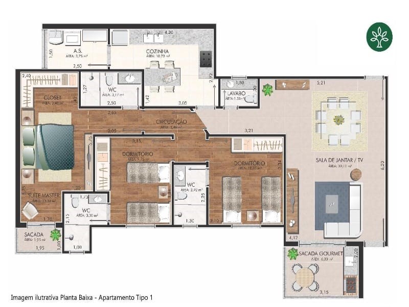 Apartamento, 3 quartos, 120 m² - Foto 42