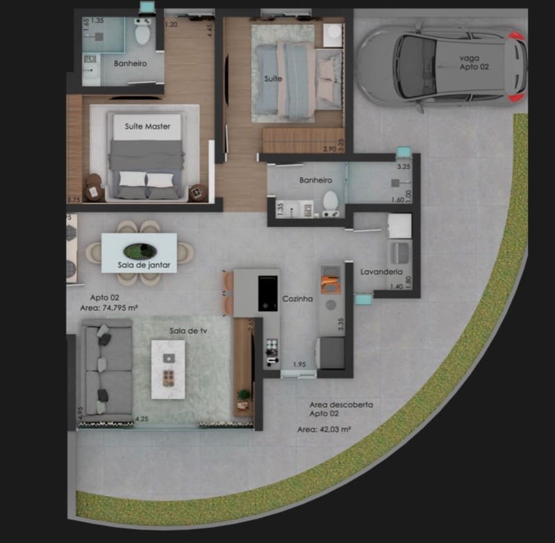 Apartamento, 2 quartos, 74 m² - Foto 14