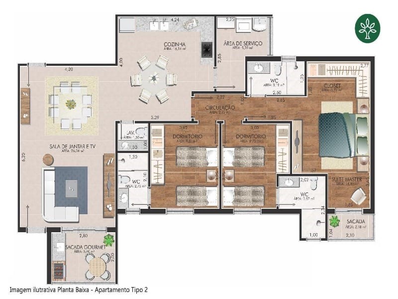 Apartamento, 3 quartos, 120 m² - Foto 41