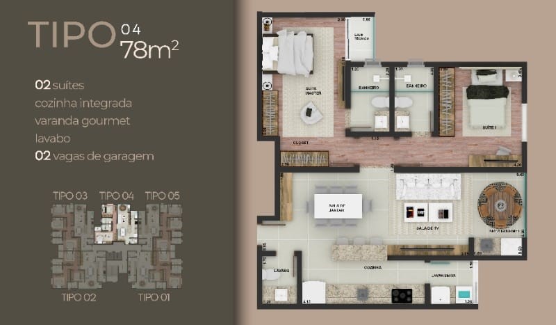 Apartamento, 3 quartos, 78 m² - Foto 10