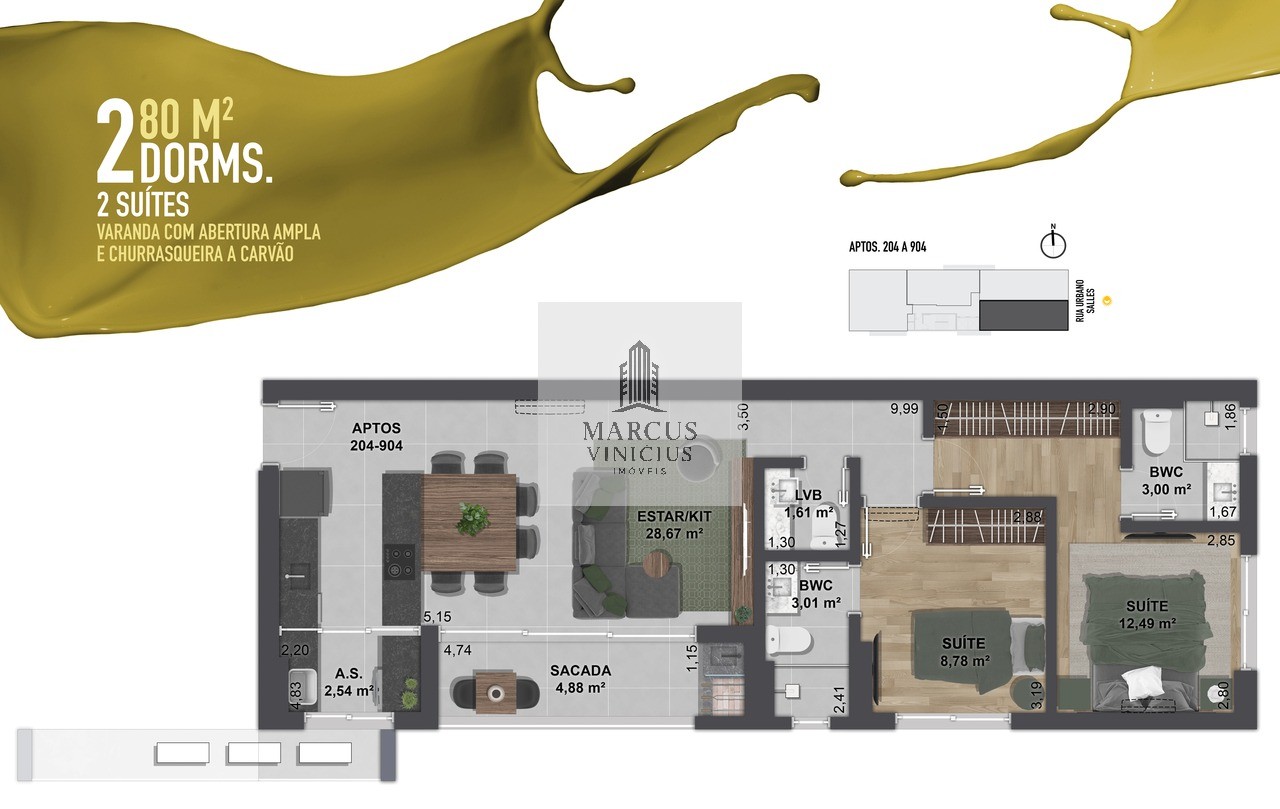 Apartamento, 2 quartos, 80 m² - Foto 15