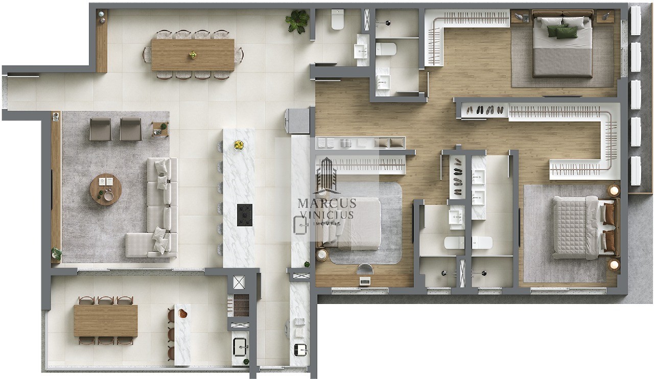 Apartamento à venda com 3 quartos, 188m² - Foto 10