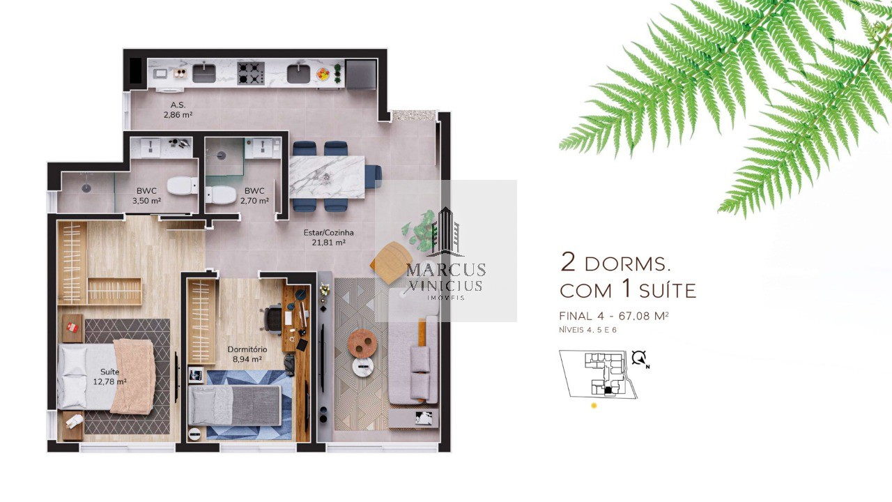 Apartamento à venda com 2 quartos, 67m² - Foto 29