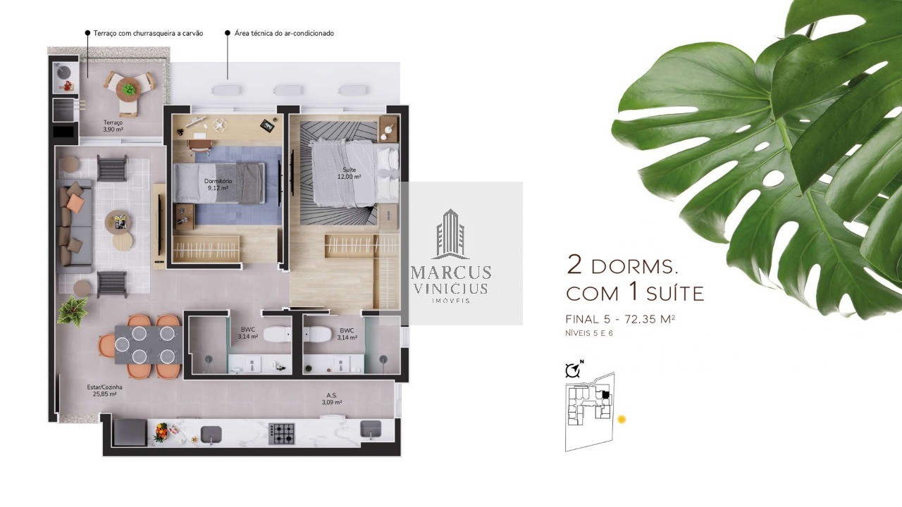 Apartamento à venda com 2 quartos, 67m² - Foto 28
