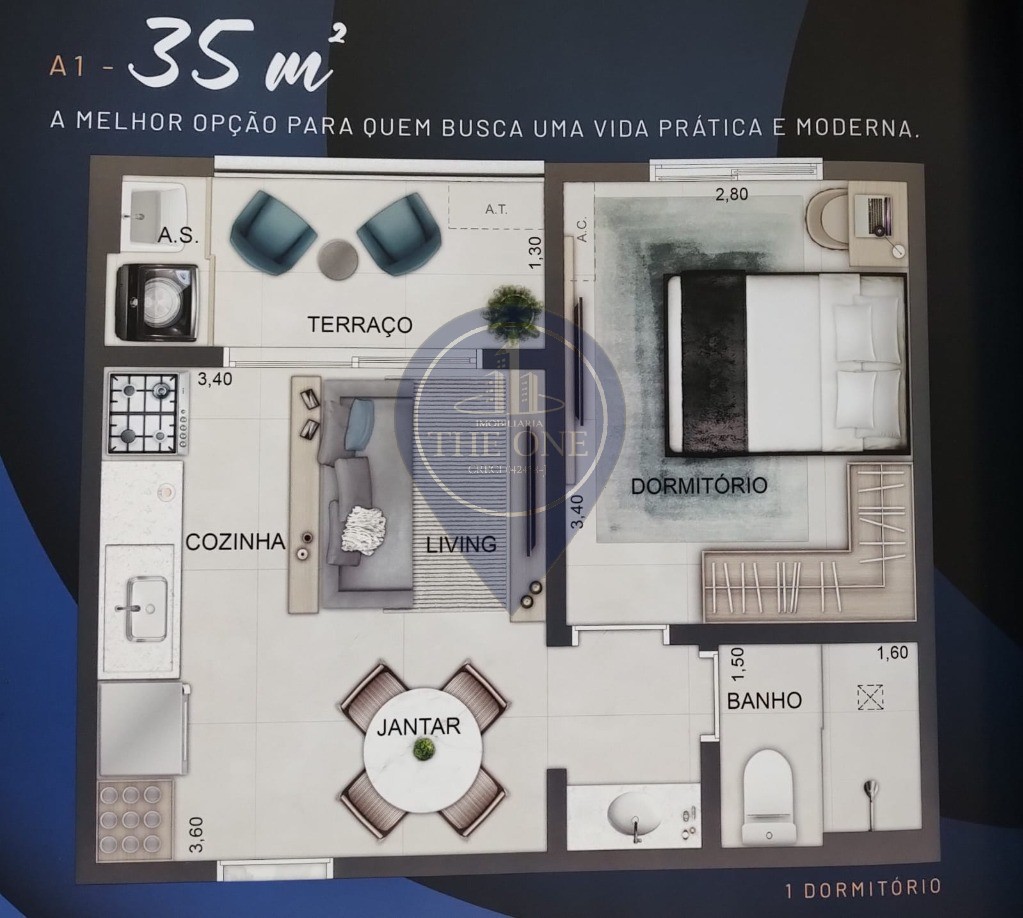 Apartamento, 1 quarto, 35 m² - Foto 14