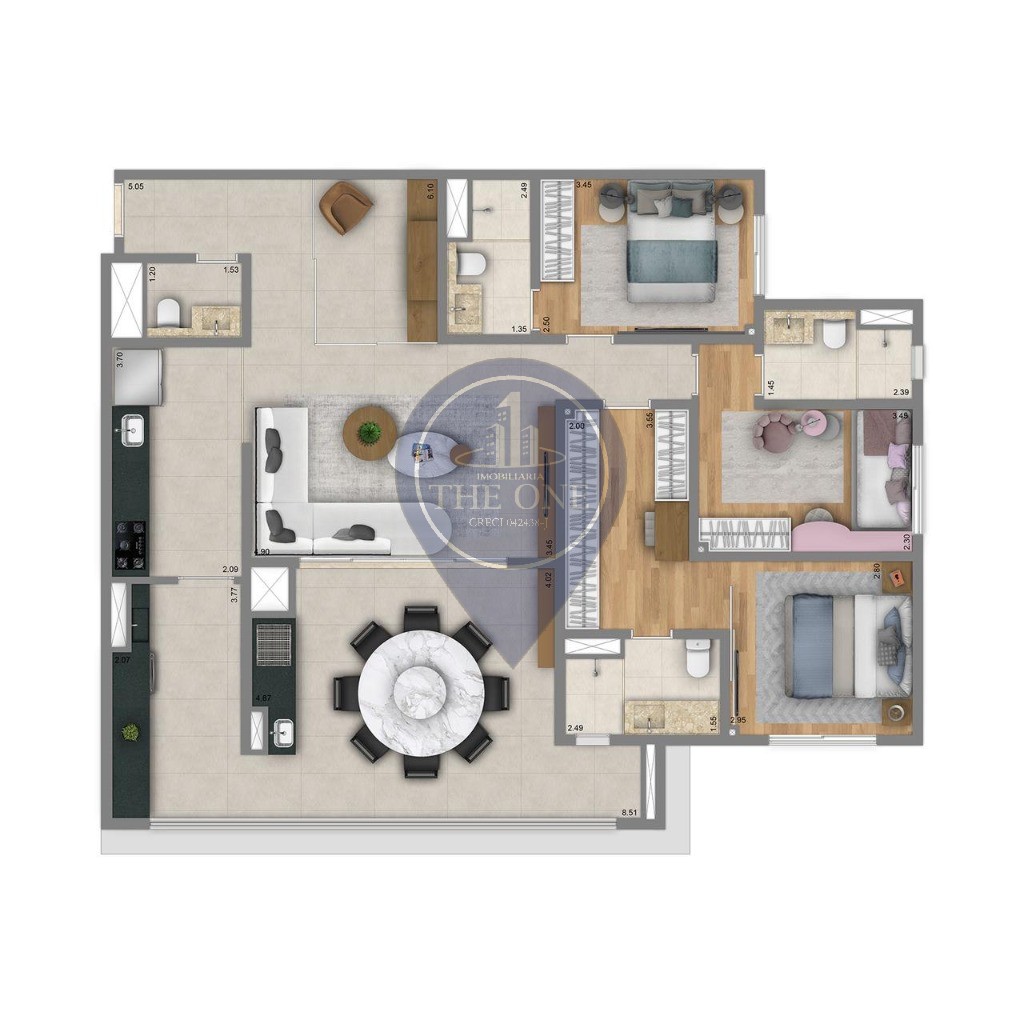 Apartamento, 3 quartos, 125 m² - Foto 1