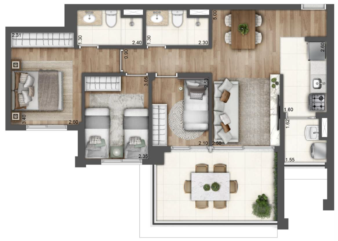 Apartamento, 3 quartos, 75 m² - Foto 19