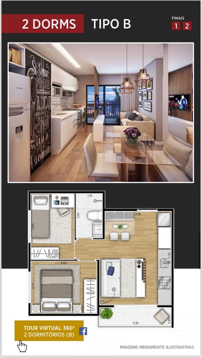 Apartamento, 2 quartos, 38 m² - Foto 8