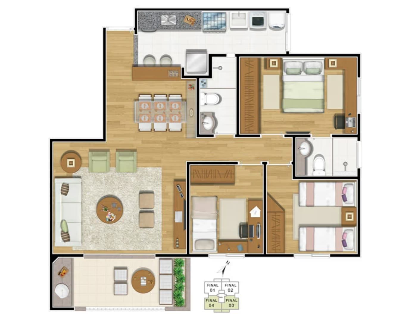 Apartamento, 3 quartos, 88 m² - Foto 17