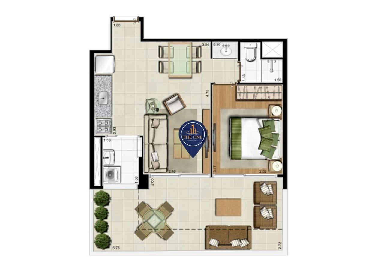 Apartamento, 1 quarto, 58 m² - Foto 15