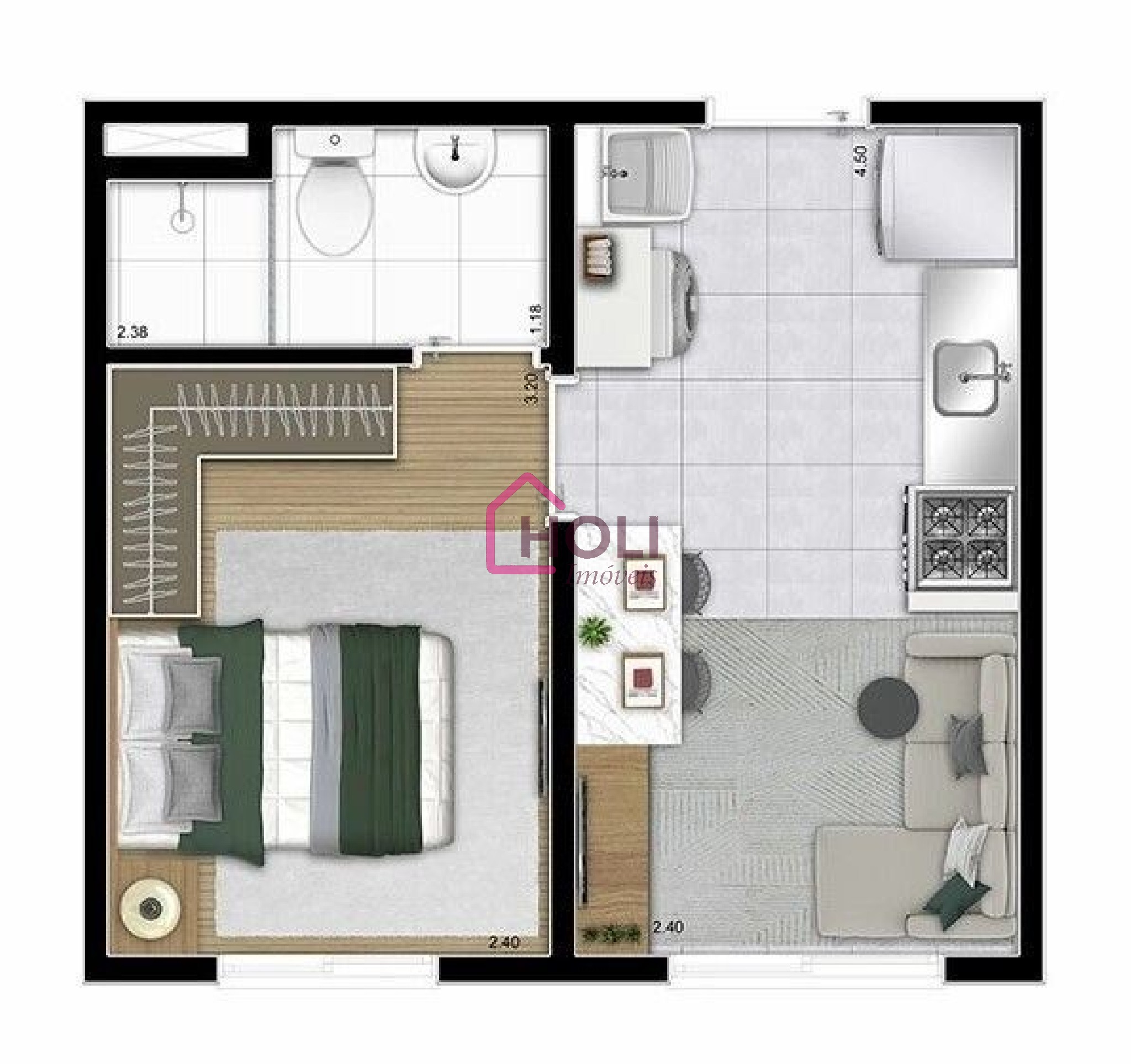 Apartamento, 1 quarto, 25 m² - Foto 20