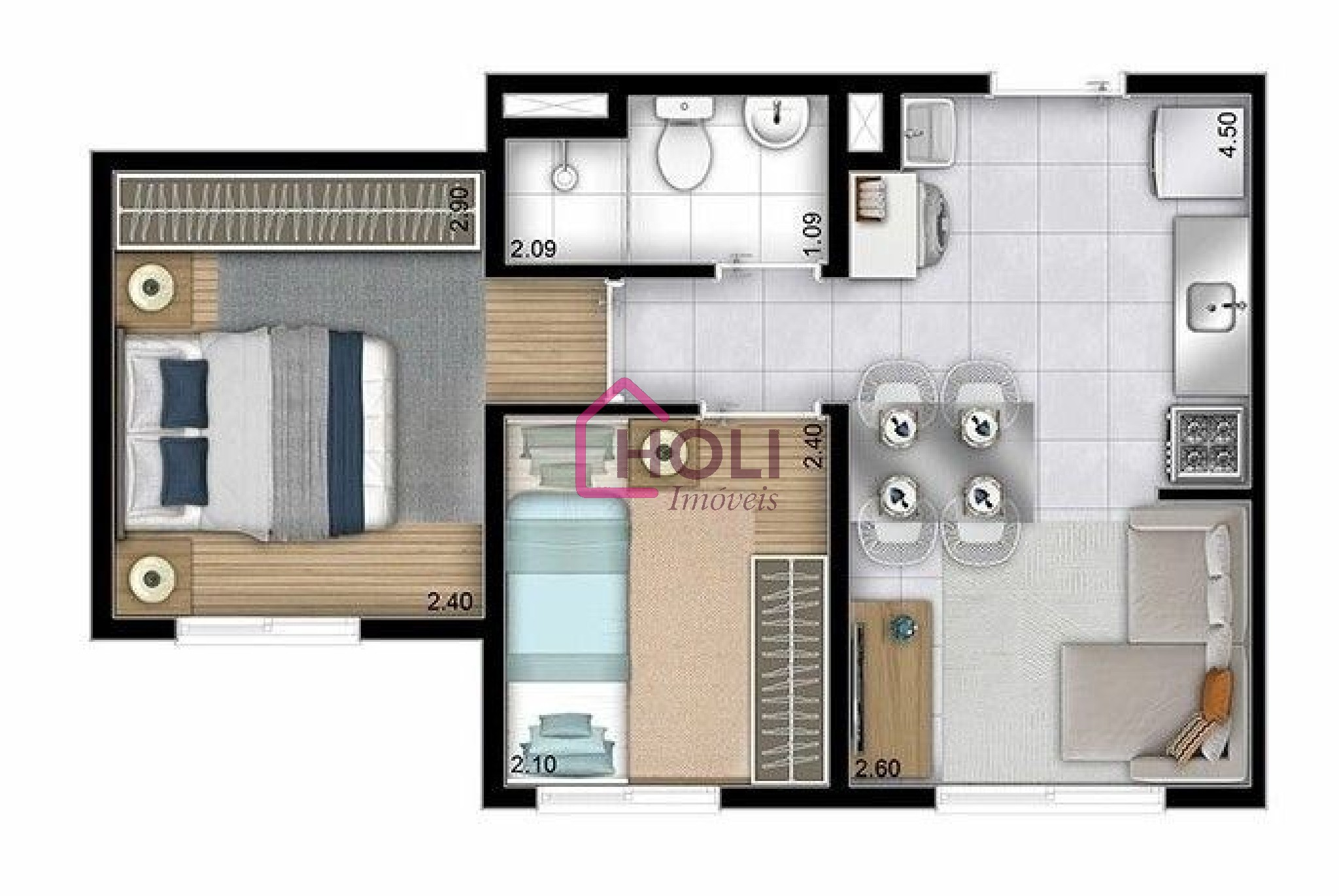 Apartamento, 1 quarto, 25 m² - Foto 21