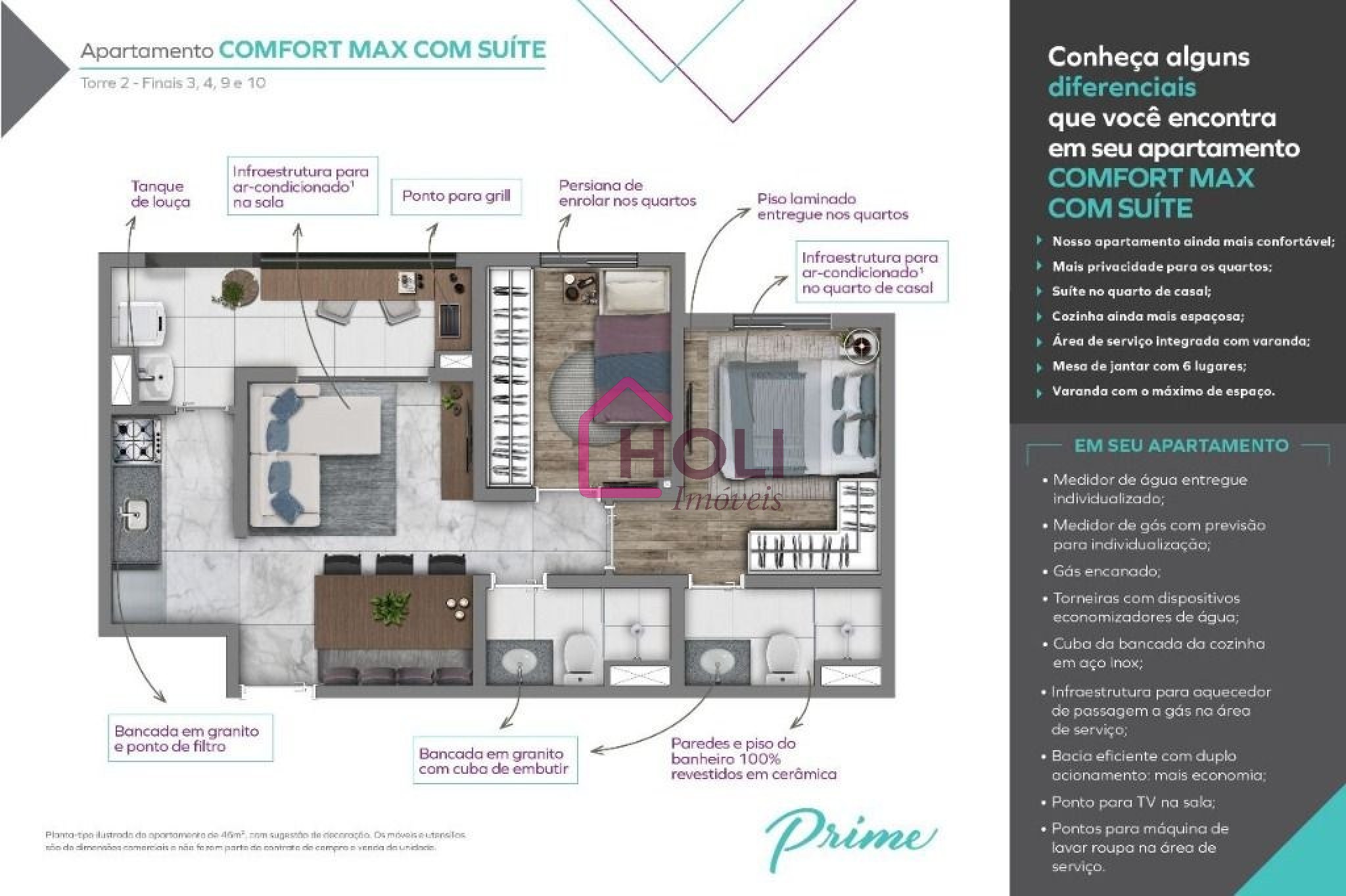 Apartamento, 2 quartos, 48 m² - Foto 4