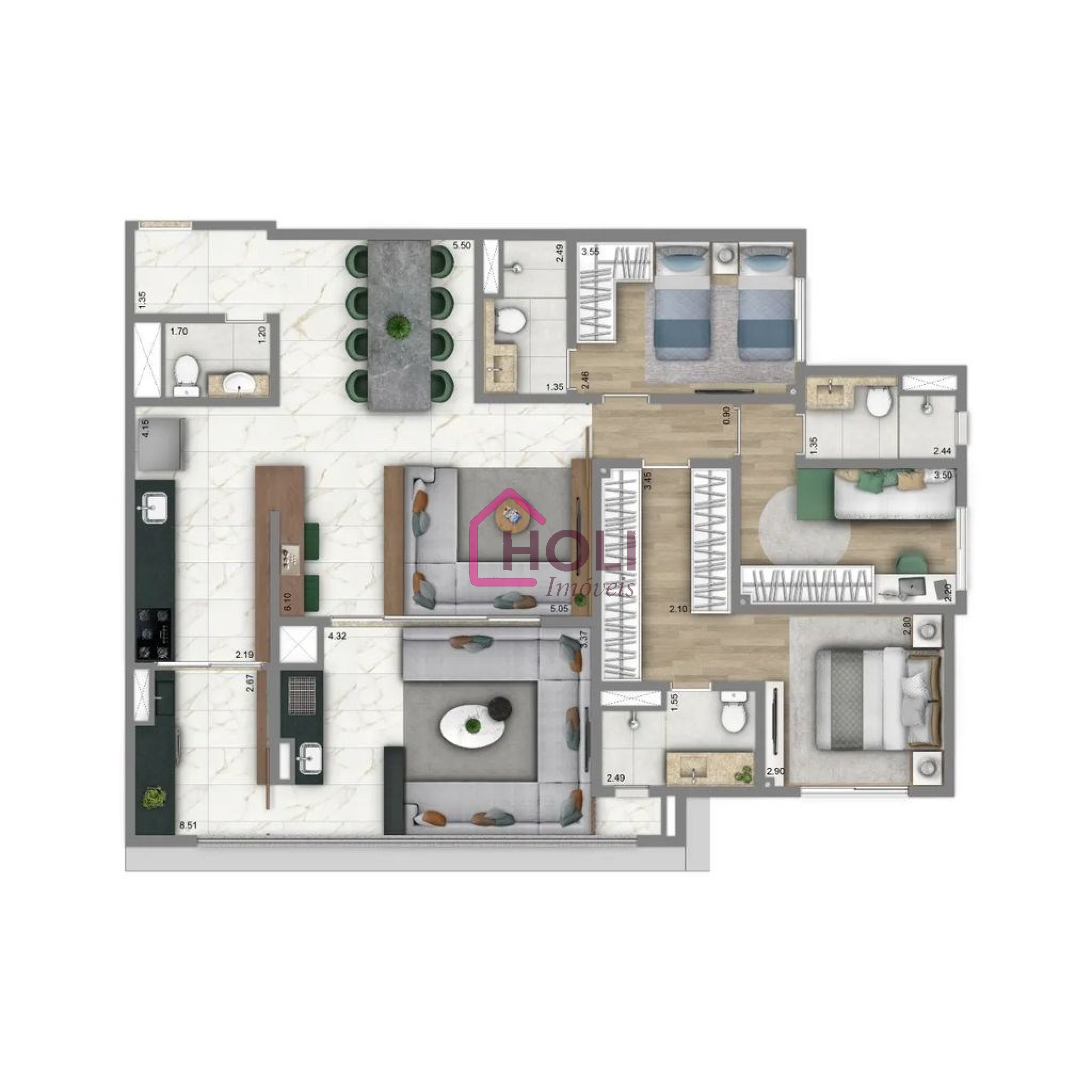 Apartamento, 3 quartos, 140 m² - Foto 23