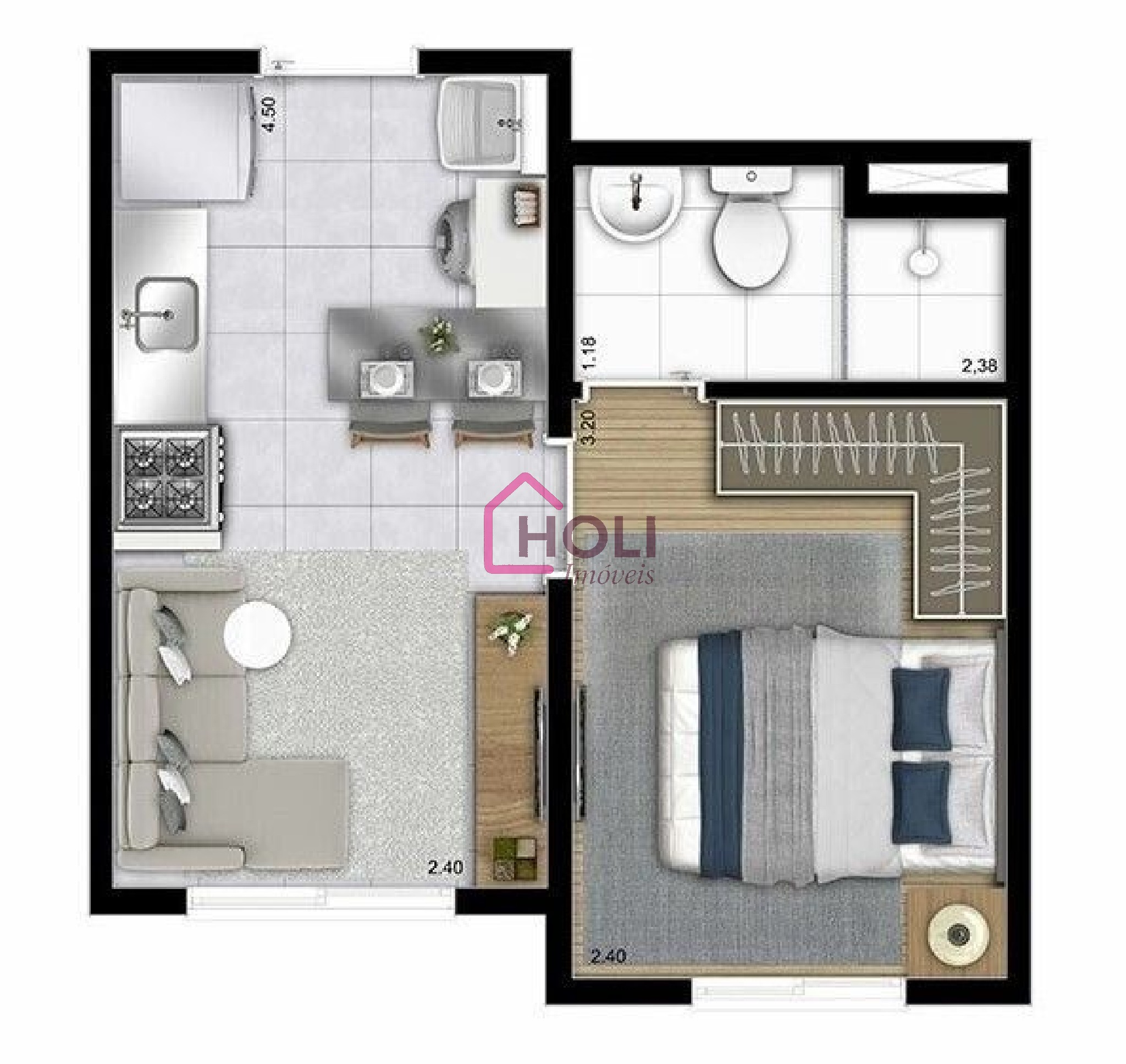 Apartamento, 1 quarto, 25 m² - Foto 22