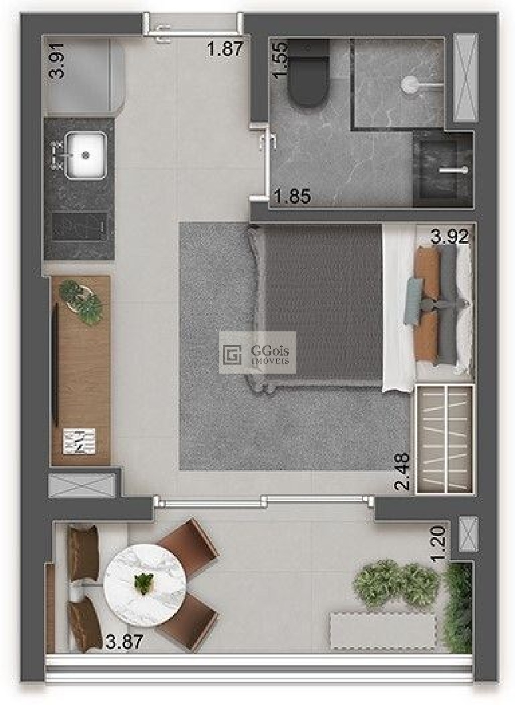 Apartamento à venda com 1 quarto, 25m² - Foto 12